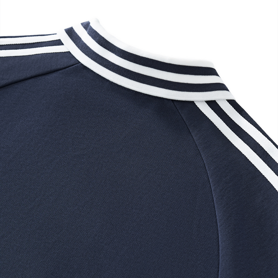 Stressing God Contrast Collar Sweatshirt