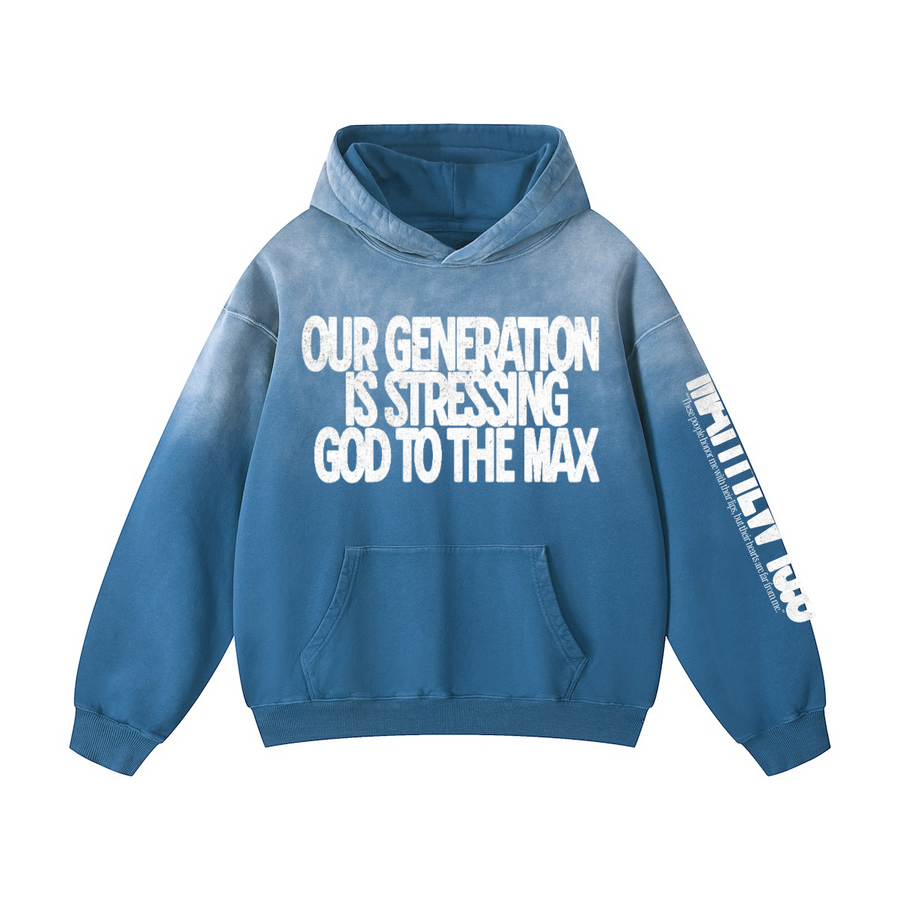 Stressing God - Sun Faded Gradient Hoodie