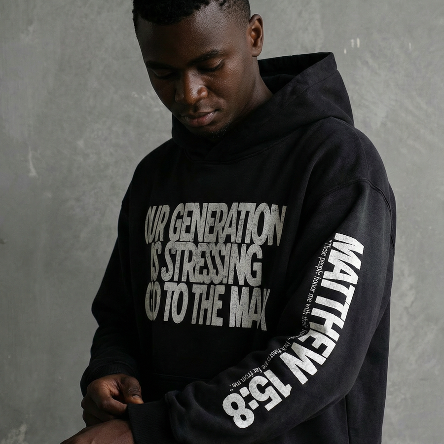 Stressing God - Sun Faded Gradient Hoodie